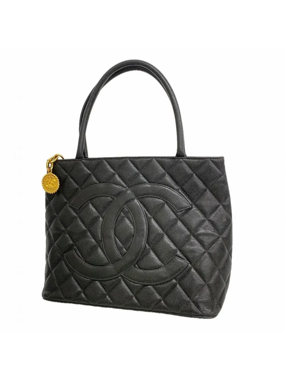 Chanel Medallion Tote Quilted Caviar #309475C20B